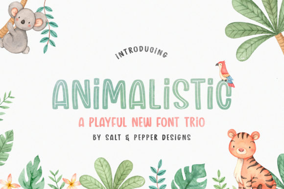 Animalistic Trio: A Friendly Display Font for Campaigns