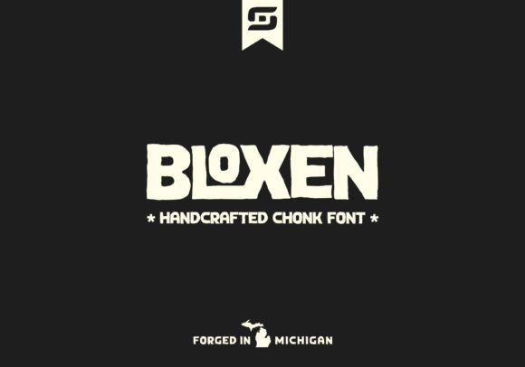 Bloxen: A Stout Display Font for Handmade Creators