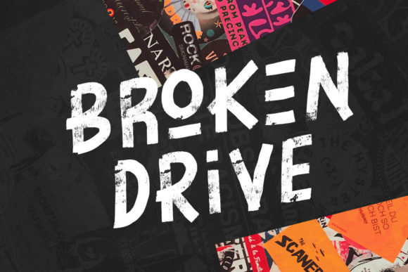 Broken Drive: A Bold Display Font for Editorial Design