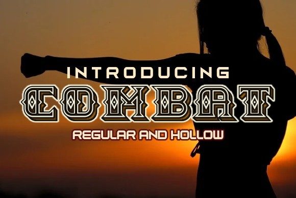 Combat: A Bold Display Font for Impactful Marketing Visuals
