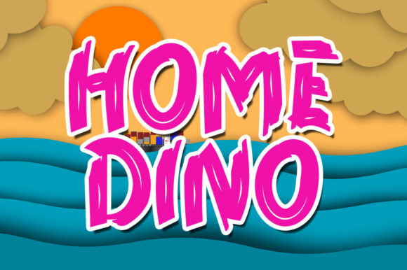 Home Dino: A Playful Display Font for Brand Identity