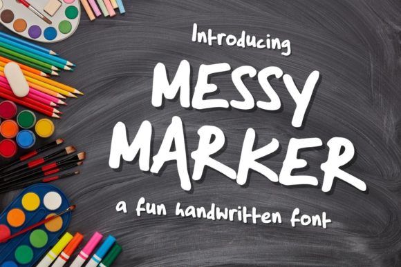 Messy Marker: A Bold Display Font for Makers