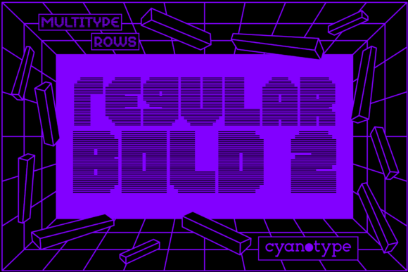 MultiType Rows Regular Bold 2: A Unique Display Font for Brands