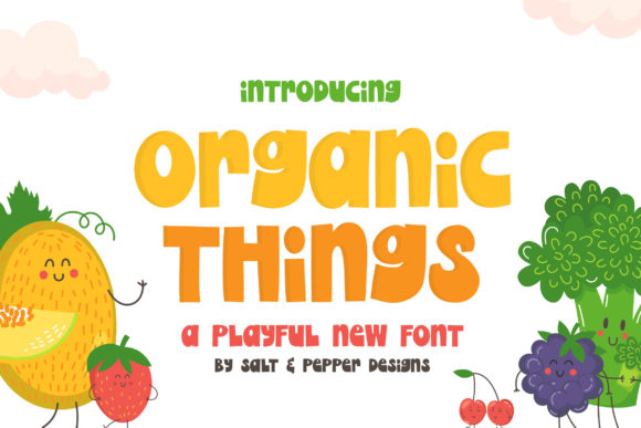 Organic Things: A Playful Display Font for Branding