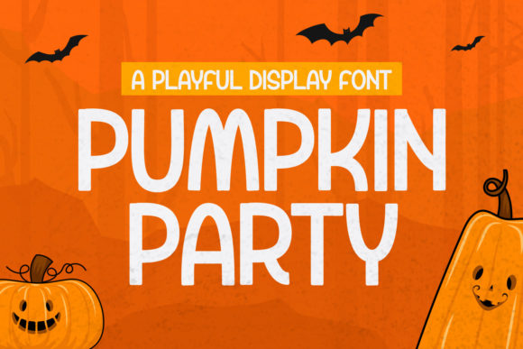Pumpkin Party: A Spooky-Season Display Font for Editorial Charm