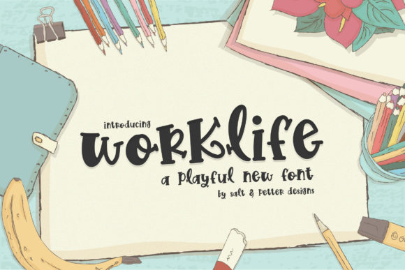 Worklife: A Playful Display Font for Crafters