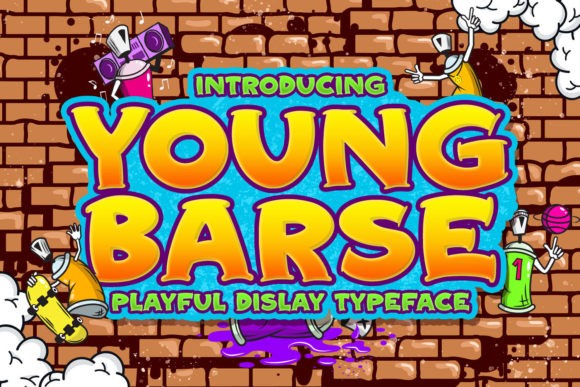 Young Barse: A Playful Display Font for Crafters & Small Product Makers